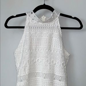 Lace White Halter Dress (NWOT)